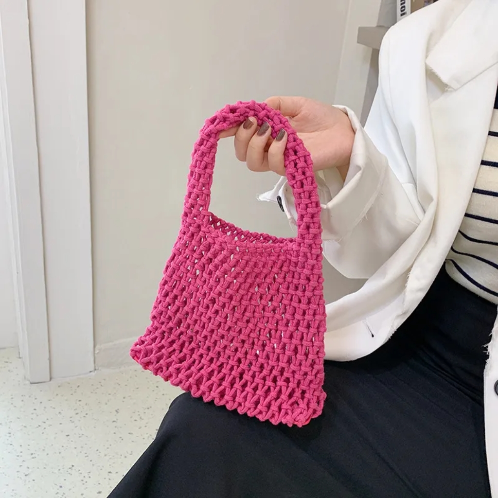 Bolsa Crochê Praia Pequena Modelo Patrícia